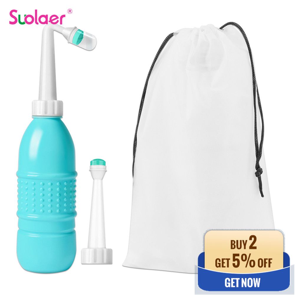 BEST 500ML Portable Bidet Sprayer Leakproof Anal Douche Hand Held Bidet Anal Wash Shower Enema Gener