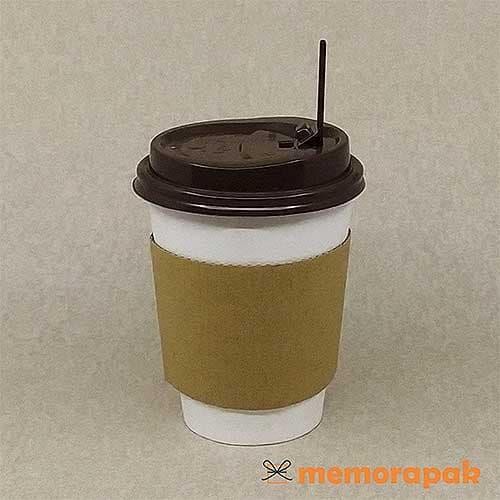 PAPER CUP 12 OZ - HOT CUP + TUTUP COKLAT + STIRRER + SLEEVE