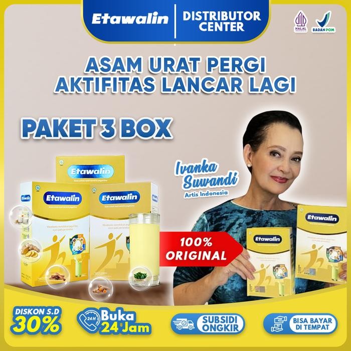 PROMO SPECIAL [ETAWALIN 3 BOX] - Susu Kambing Etawalin Asli Herbal membantu meredakan Asam Urat dan