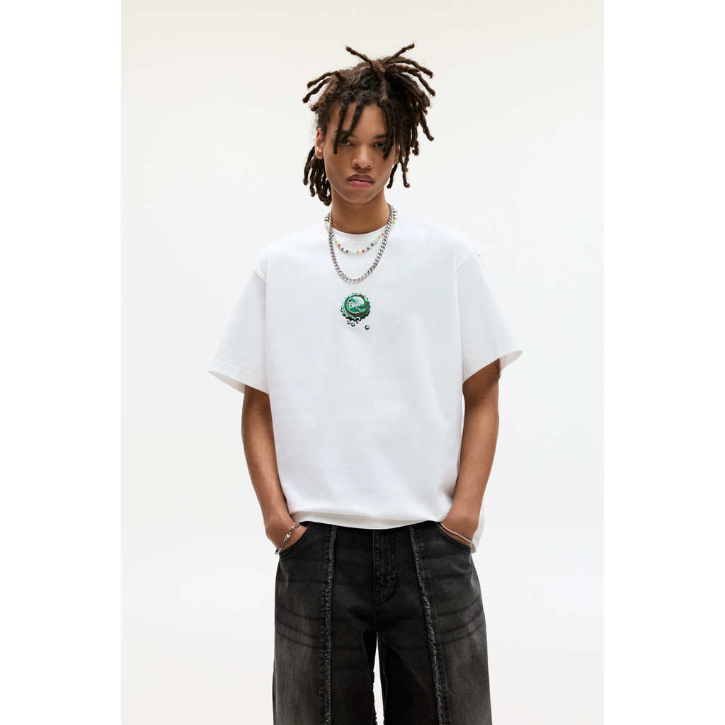 Pull&Bear STWD T-shirt with cap graphic