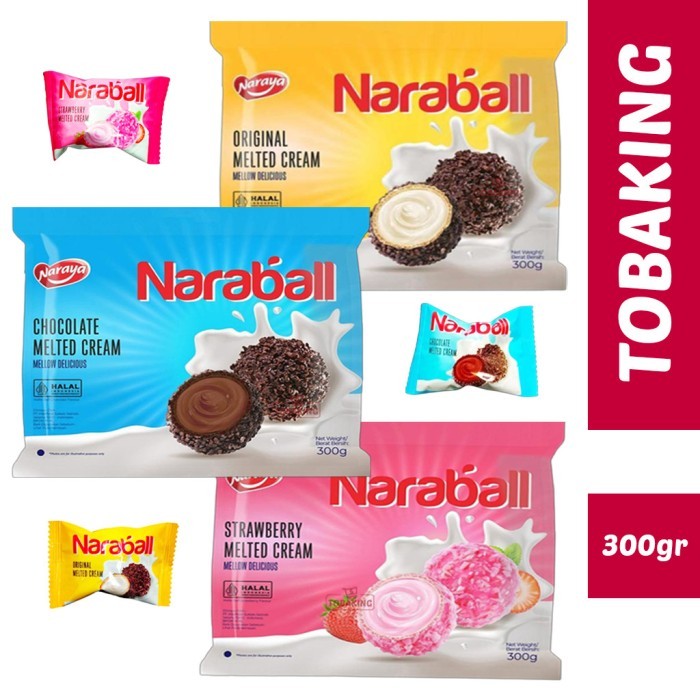 

Naraya Naraball 300gr Chocolate Wafer Ball Melted Creme Strawberry