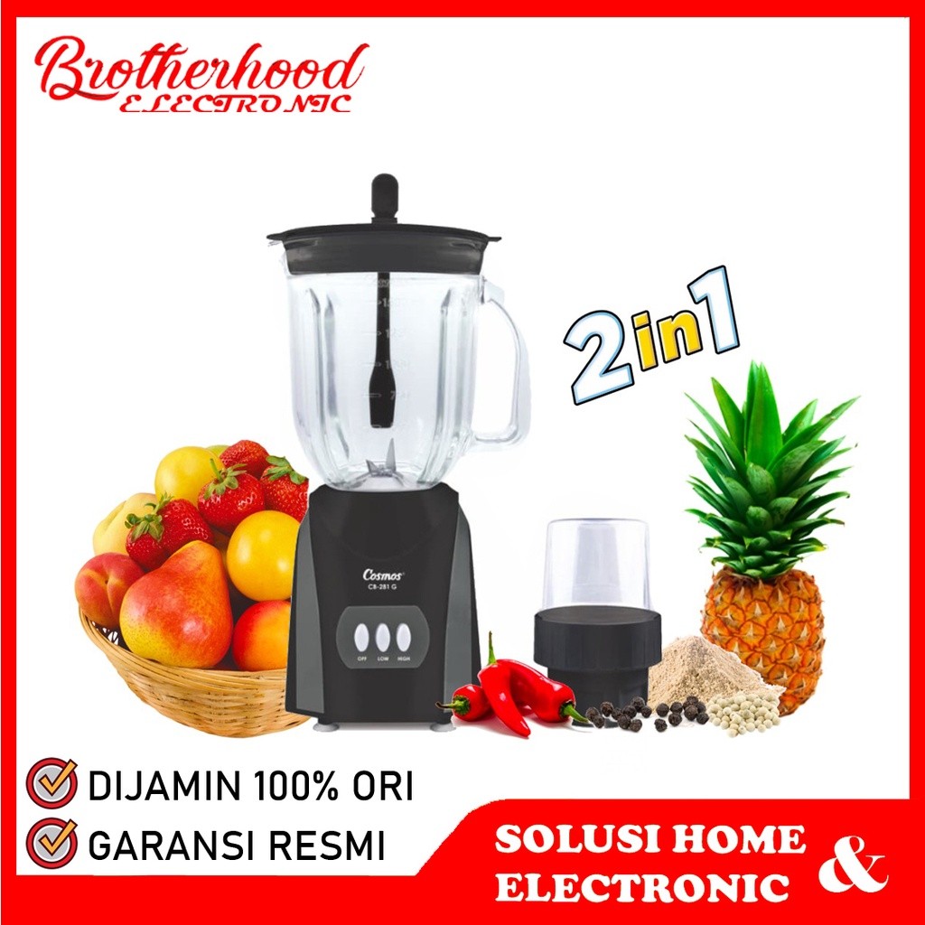 (BISA COD) Blender Cosmos CB-281 P / CB281P / CB 281P / CB281G / CB 281G / CB-281G - Blender 2 L