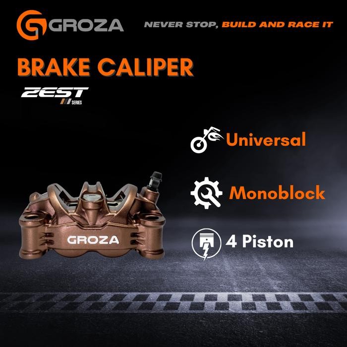 PREMIUM GROZA Kaliper Zest Monoblock 4Piston (XMAX) Bracket Foto Kampas
