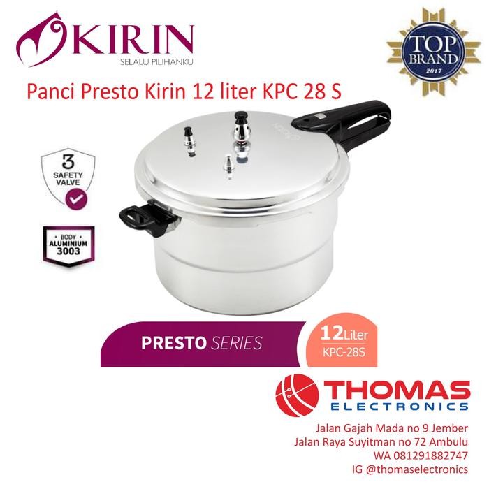 Panci Presto Kirin 12 liter KPC 28 S