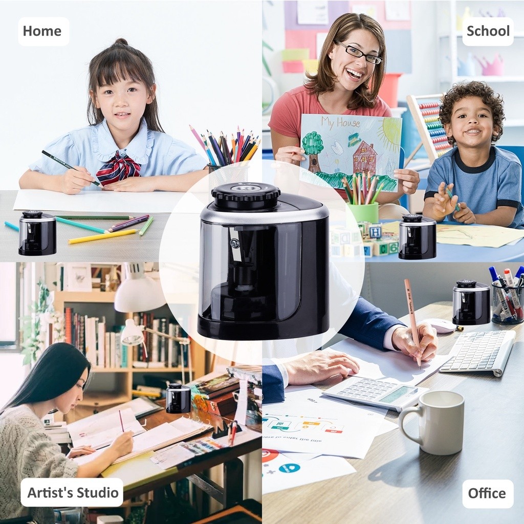 

Gratis 1 Rautan Pensil Putar Rautan Pensil Elektrik Model Baterai Rautan Pensil Portabel Alat Tulis