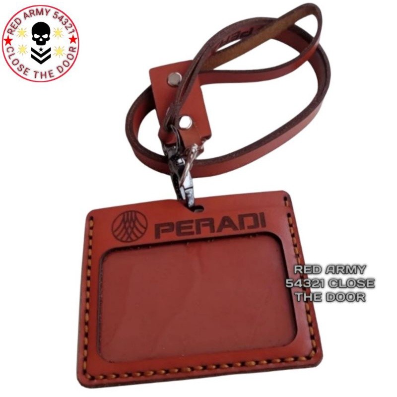 

Holder ID Kulit - Tali Lanyard Nametag Model Landscape Logo PERADI