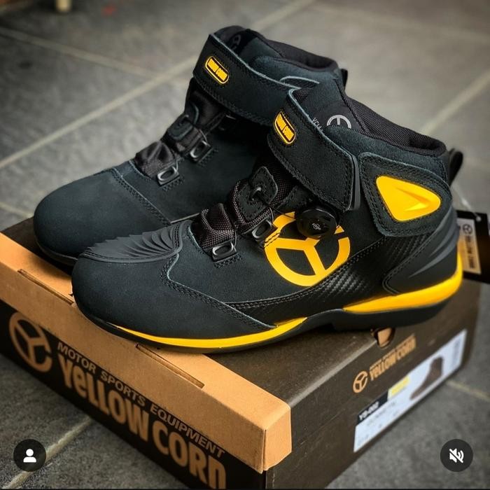 SEPATU YELLOWCORN YS 003 YS003 BLACK YELLOW