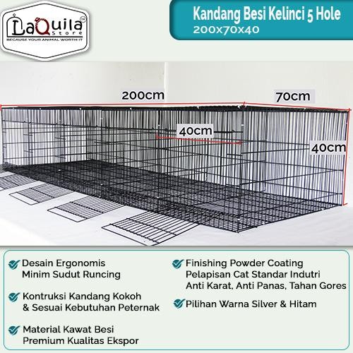 Kandang Kelinci Galvanis 5 Hole