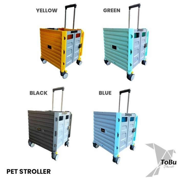 Pet Stroller Troli Lipat Anjing Kucing / Dog Stroller Pet Trolley