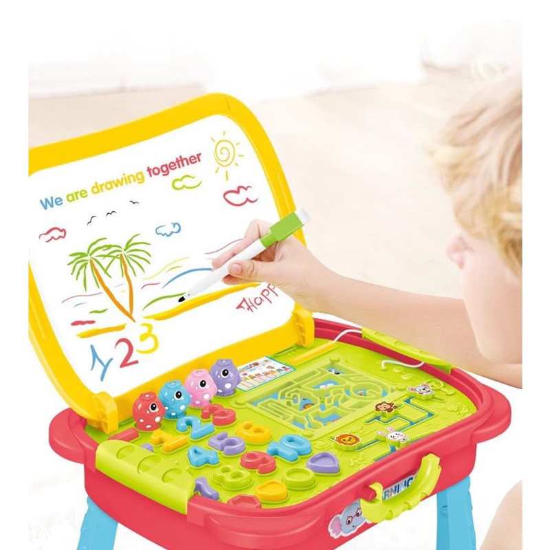 

LEARNING EASEL 3in1 PAPAN TULIS MAGNETIC PAPAN TULIS HITAM/BBOARD WHITEBOARD KADO PUM