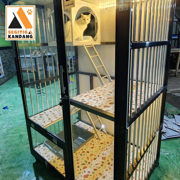 Kandang Kucing Aluminium 1 Pintu Besar