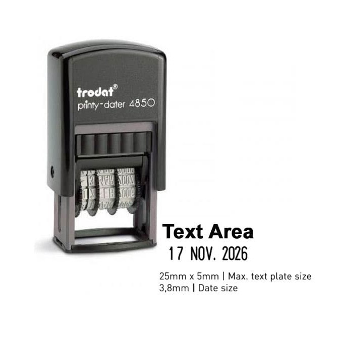 

PEL TANGGAL DATER CUSTOM TRODAT 4850 Dater + Letter ( Free Desn )
