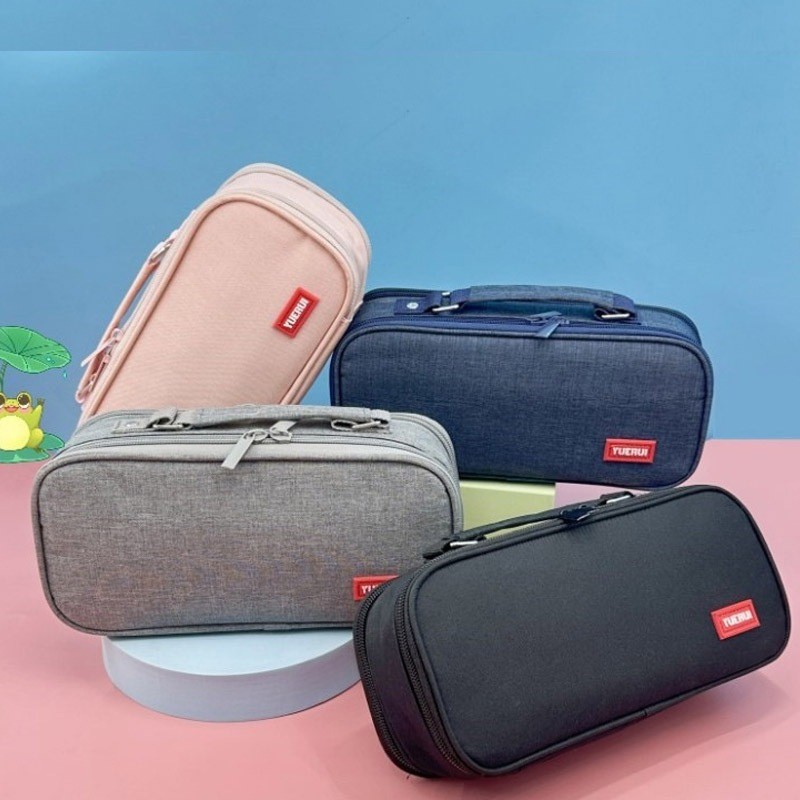 

Tas Pensil Kapasitas Besar, Multilapis & Tahan Lama, Desain Minimalis untuk Pelajar SMP/SMA, Tas