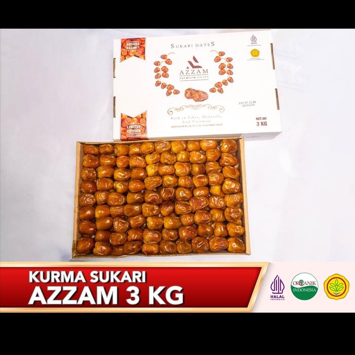 

New Kurma Sukari 3Kg Castle Farms Premium Organik Al QasimKorma Sukkari