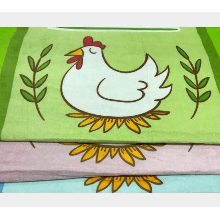 BURUAN,. MERAH PUTIH KIDS HANDUK PUTIH PIO 60X120 (BABY DAN ANAK)