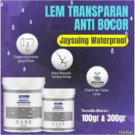 Jaysuing Lem Perekat Transparan Anti Bocor/ Lem Pelapis Anti Rembes Bocor Tahan Lama/ Lem Anti Bocor