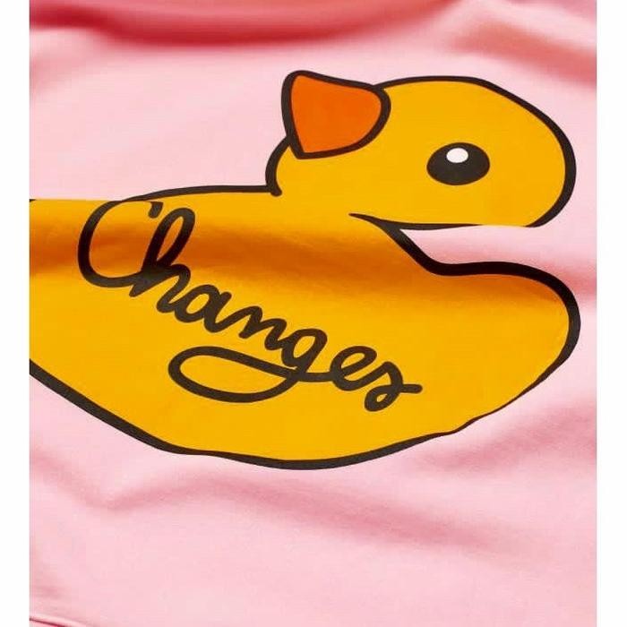 PALING MURAH. HOODIE H&M CHANGES BIEBER DUCK PINK FREE PAPER BAG PRIA WANITA HNM