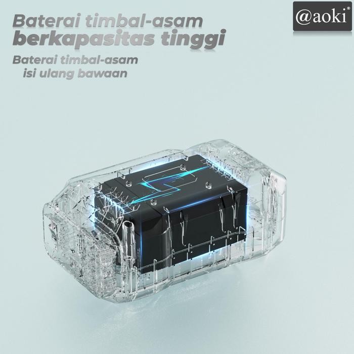 Langsung Gas. Aoki Ak-1101 Solar Lighting Mobile Power System 8000Mah Power Bank Multi Fungsi Led