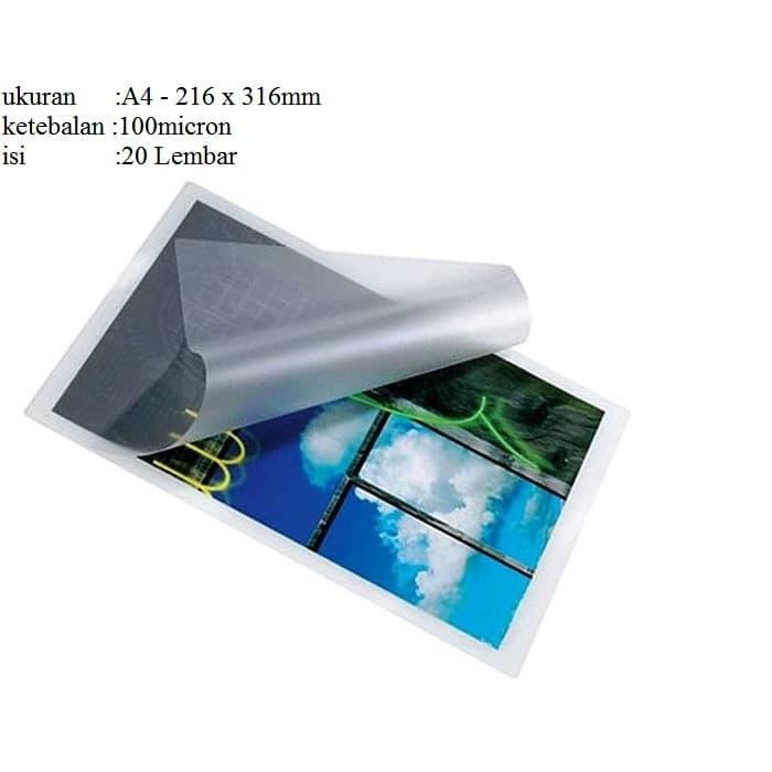 

SendToday- Plastik Laminating Panas A4 Isi 20 Lembar