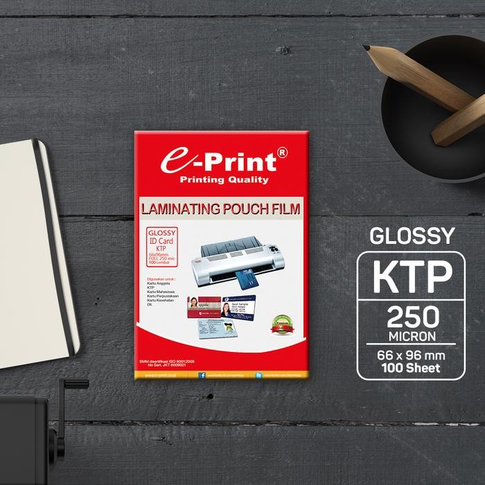 

SendToday- E-Print Plastik Laminating Pouch Ukuran Ktp 250 Mic