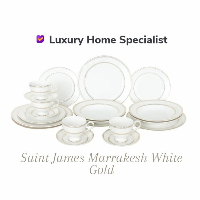 Saint James Marrakesh White Gold Dinner Set 20 Pcs