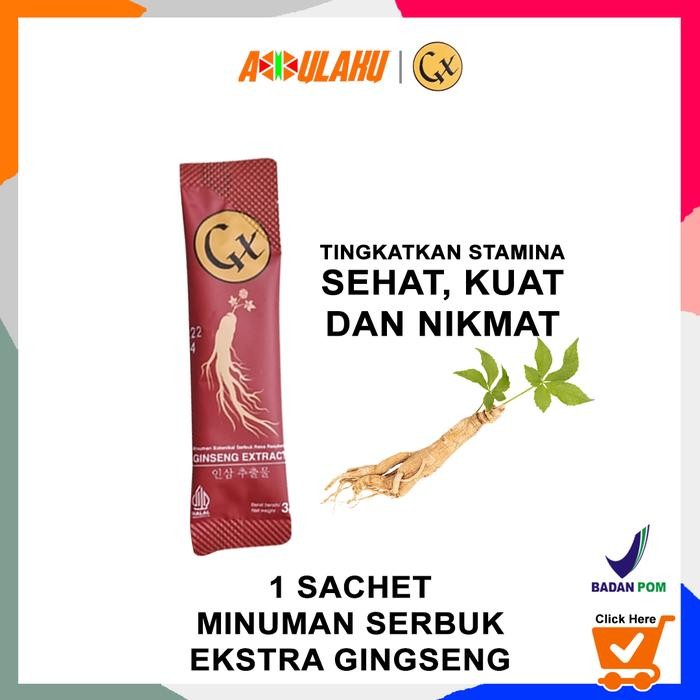 terjaminDiKita- GX Ginseng 1 Sachet - Suplemen Pria Herbal Ekstrak Ginseng Korea
