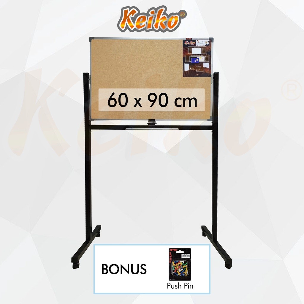 

Softboard / Cork Board / Board / Papan Pengumuman / Mading Standing s Keiko 60 x 90 cm