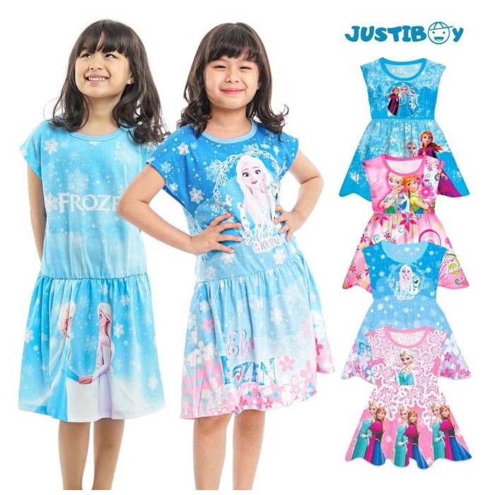 SandangAnak- Daster Anak Frozen Perempuan Umur 1- 9 Tahun Gambar Full Printing