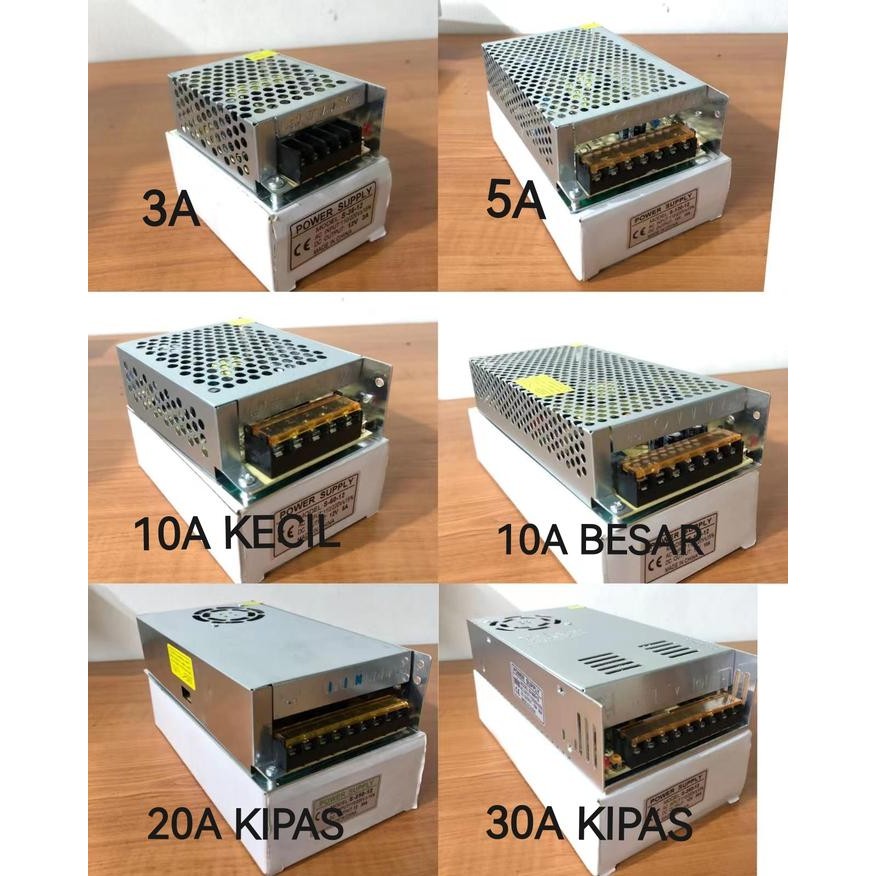 Power Supply 30A 12V Kipas / Trafo 30A 12v / Adaptor 30A 12v Kipas