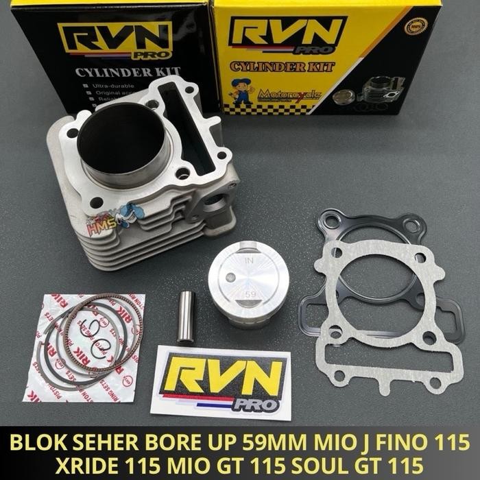 Cylinder Blok Seher Boring Bore Up Boreup Mio J Fino Fi 115 Mio Soul Gt 115 Xride 115 59Mm Rvn