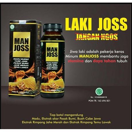 MANJOSS Madu Stamina Pria plus Jahe Merah Cabe Jawa Madu Kuat untuk Kejantanan Pria