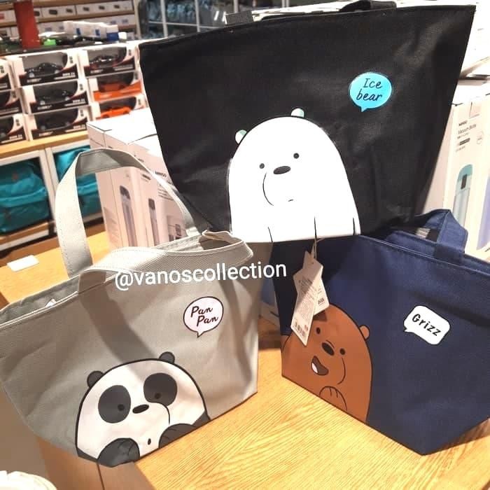 Miniso We Bare Bears Lunch Bag Tas We Bare Bears