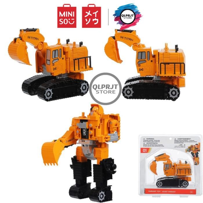 Mainan Edukasi Anak Toy Car Mobil Robot MINISO