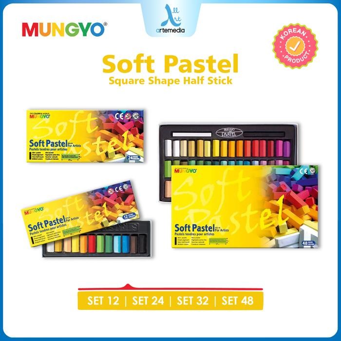 

Mungyo Soft Pastel Square Shape Half Stick Set Crayon Krayon Lembut