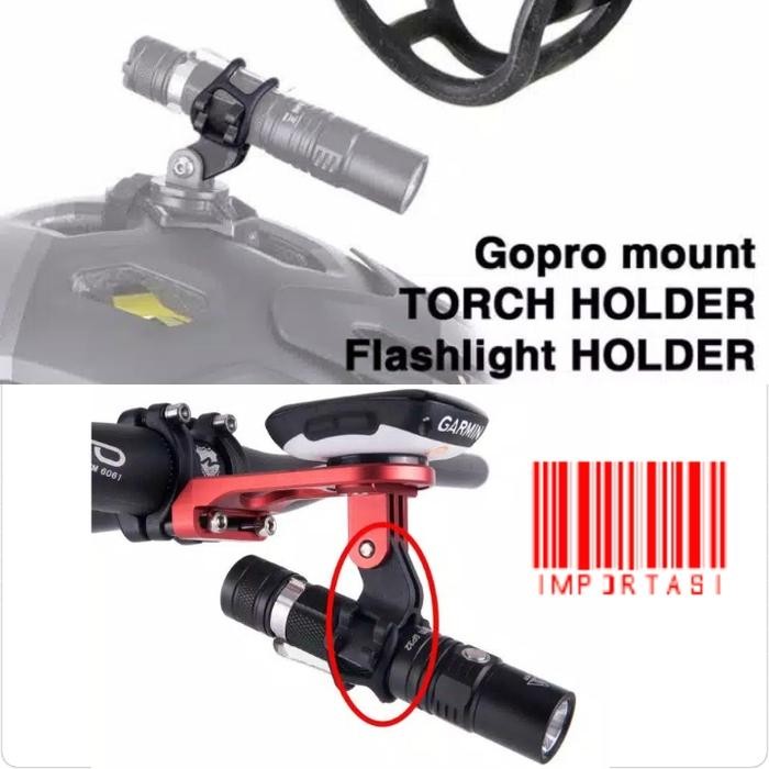 Bracket Holder Plat Nomor & Lampu Senter Sepeda MTB Seli