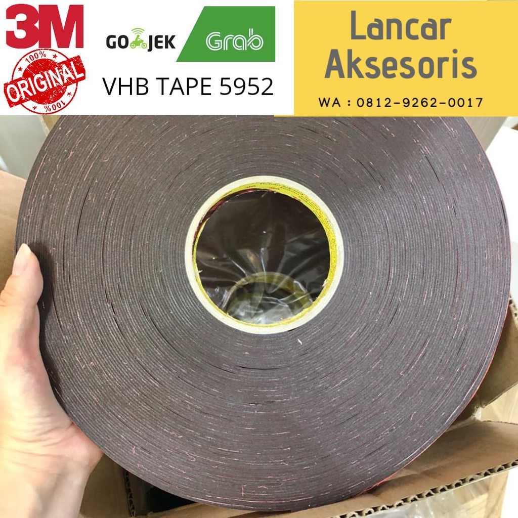 

Double Tip / Double Tape V Tape 3M 5952 Heavy Duty 24 mm x 33 mtr / Lem otomotif mobil