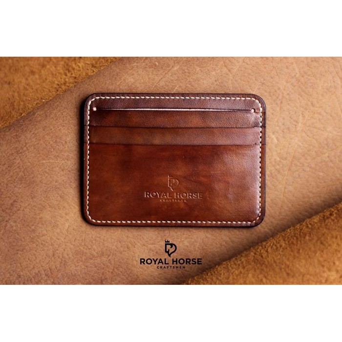 

LANGSUNG DIPROSES Card holder kulit, dompet kartu kulit asli handmade
