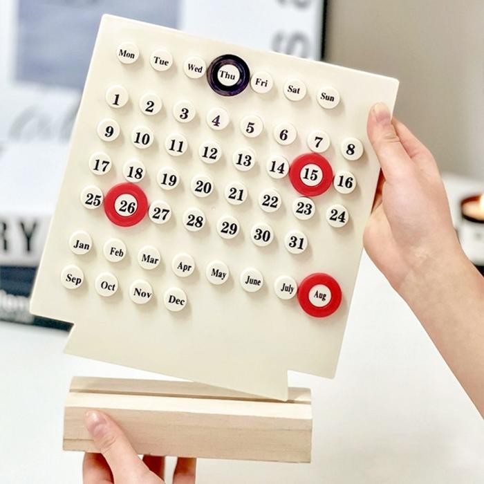 

Ready- Desk Calendar/Kalender Meja Lucu/ Kalender Meja Belajar / Diy Kalender Putih Stiker Kalender