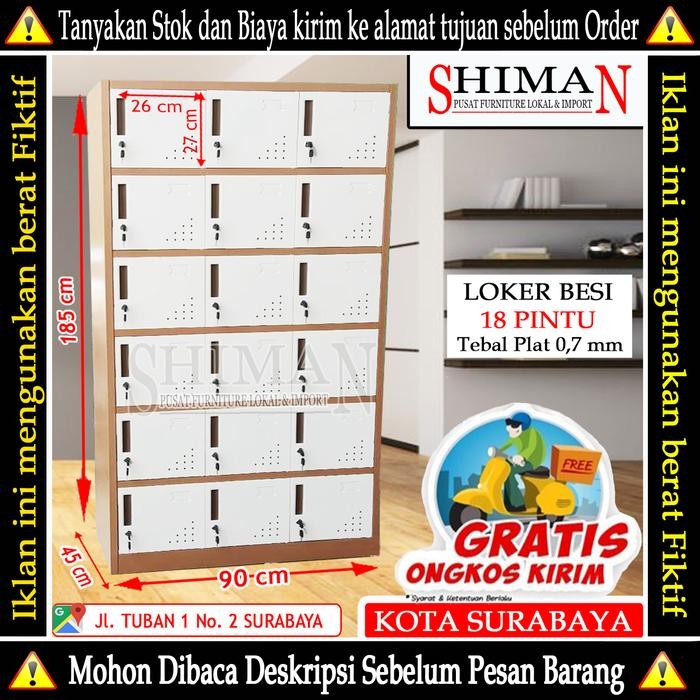 

LANGSUNG DIPROSES Lemari Loker Besi 18 Pintu AC LS318