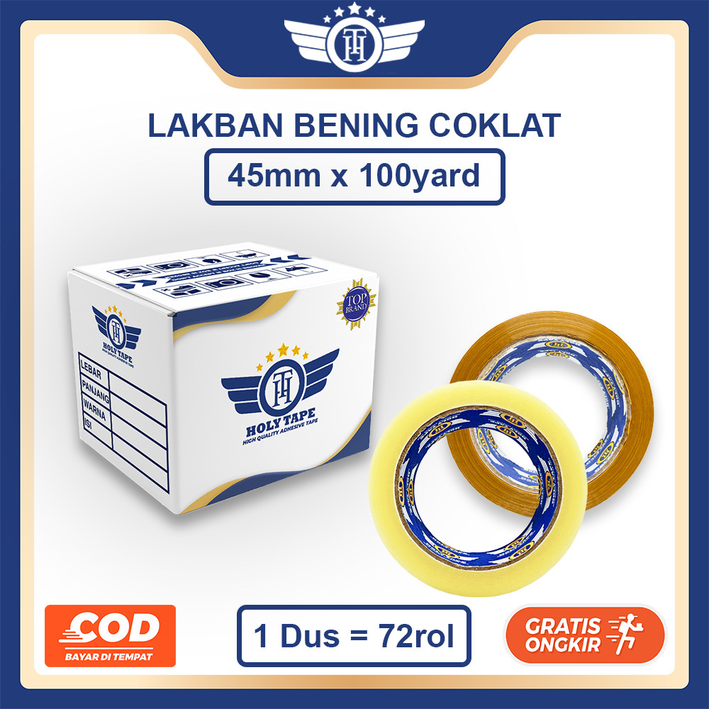 

GROSIR LAKBAN BENING / 100 YARD HOLYTAPE KUALITAS PUM (KHUSUS INSTAN )