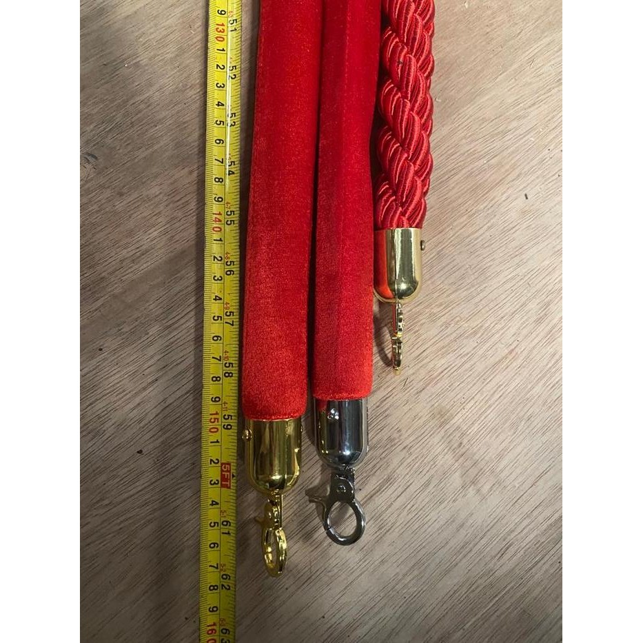 

Ready- Tali Tiang Antrian Pembatas Merah Tambang/Bludru