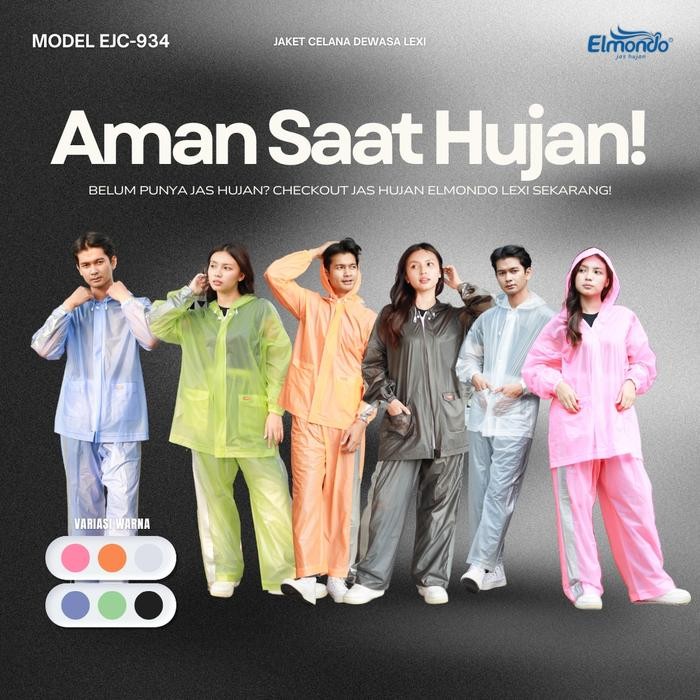 CuteKids- Jas Hujan Elmondo Lexi / Setelan Jas Hujan / Raincoat / Jas Hujan Rain City /