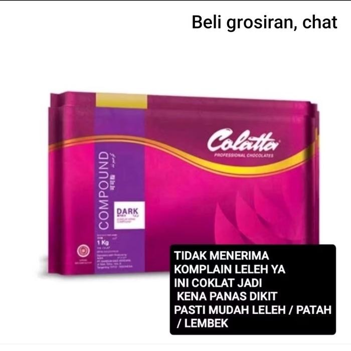 

InstanTanyadulu- COLATTA COKELAT DARK COMPOUND 1 KG ORIGINAL KEMASAN ASLI COLATA