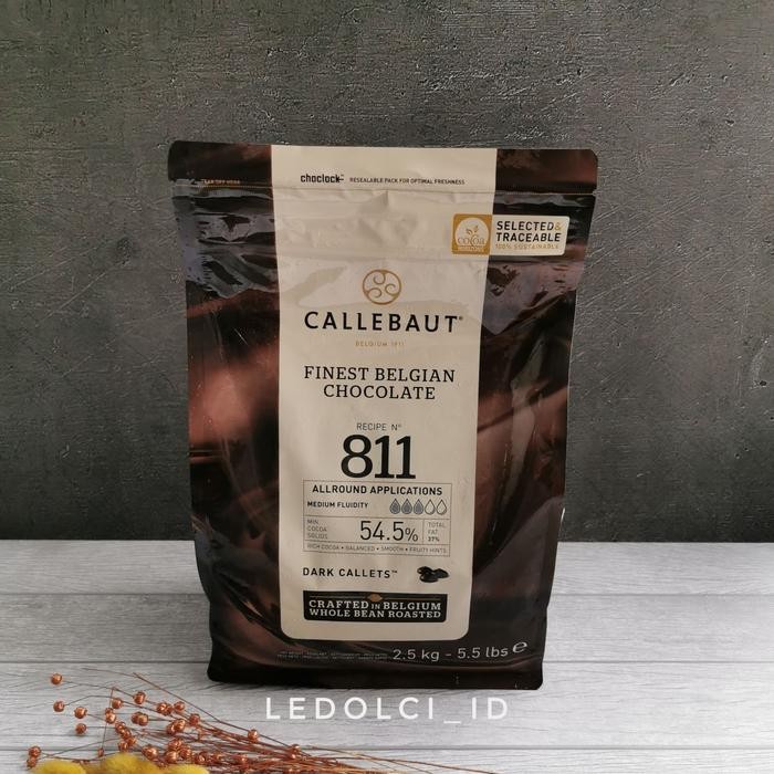 

InstanTanyadulu- TERMURAH! CALLEBAUT 811 DARK CHOCOLATE CALLETS 2.5 KG COUVERTURE 54.5%