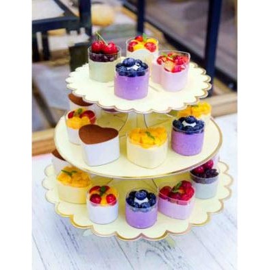 Kenanganpawon Rak Susun Kue 3 Stand Cup Cake Tray