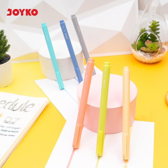 

ID JOYKO HIGHLIGHTER PASTEL SOFT COLOUR SET / PENANDA JOYKO WARNA HALUS PASTEL SET HL-105-6