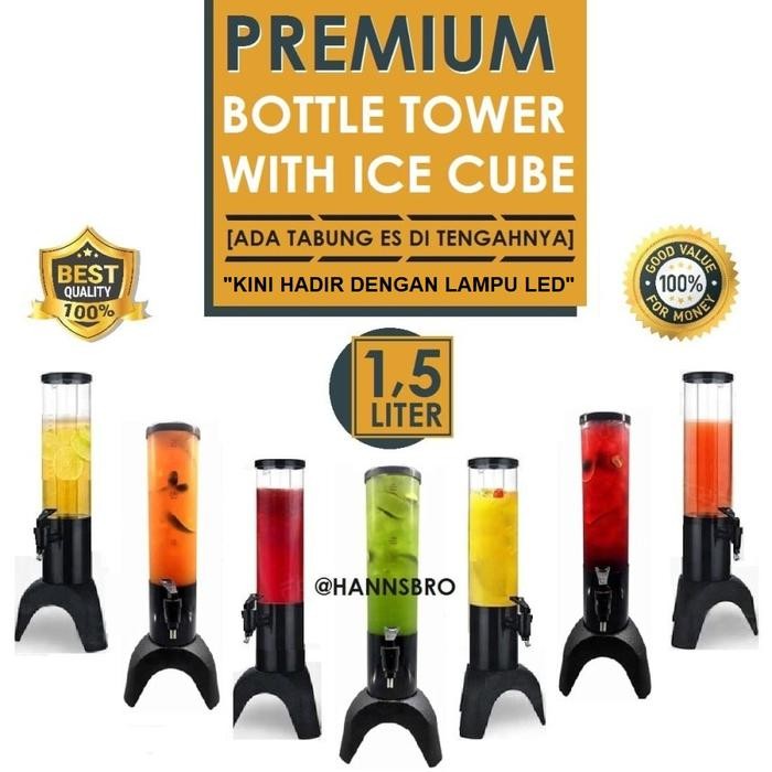 1,5L Ice Cube Beer Tower Dispenser / Botol Tower / Bir Tower