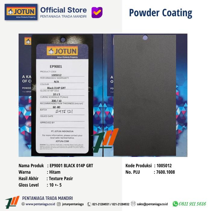 Lilissto Shop Powder Coating Jotun 1005012 Ep9001 Black 014P Grit
