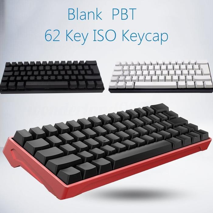 HJR PBT Blank PBT ISO 62 Keycaps Key Cap untuk Keyboard Mekanik