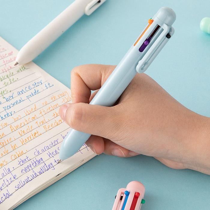 

ID [GROSIR ATK] BOLPOIN MEKANIK 6 WARNA RANDOM 1 PCS / ELEGANT PASTEL 6 IN 1 BALLPOINT PEN
